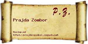 Prajda Zombor névjegykártya